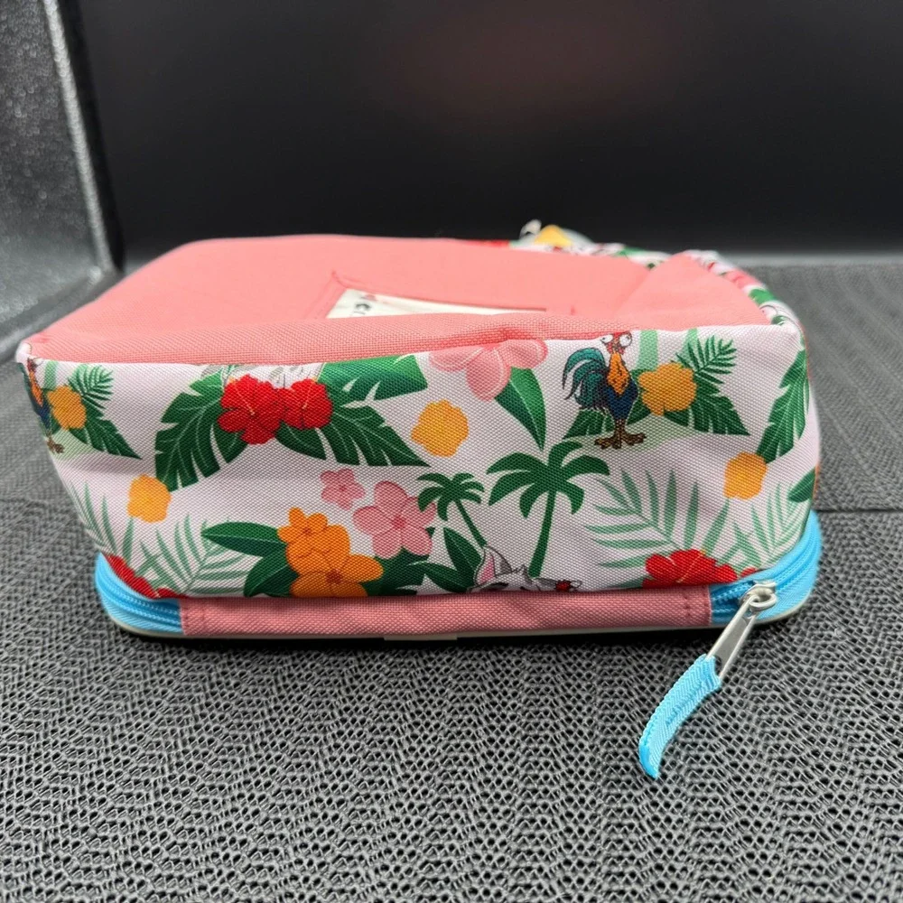 Disney Moana2 Insulated Lunch Bag Bioworld Princess Simea Pua Hei Hei Pink Green